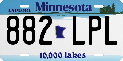 MN license plate 882LPL