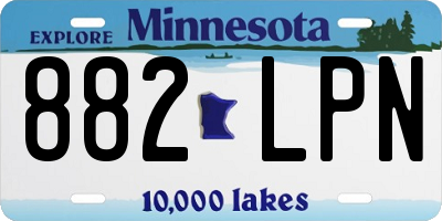 MN license plate 882LPN