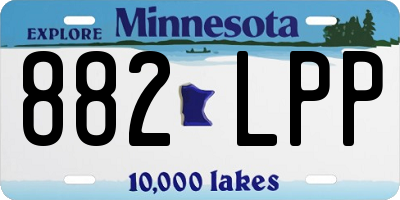 MN license plate 882LPP