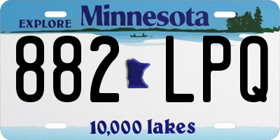MN license plate 882LPQ