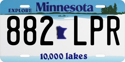 MN license plate 882LPR