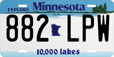 MN license plate 882LPW