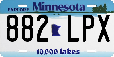 MN license plate 882LPX