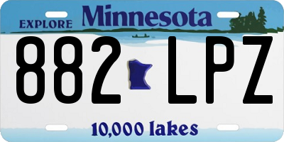 MN license plate 882LPZ