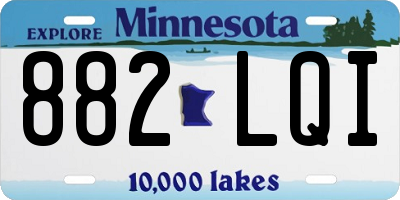 MN license plate 882LQI