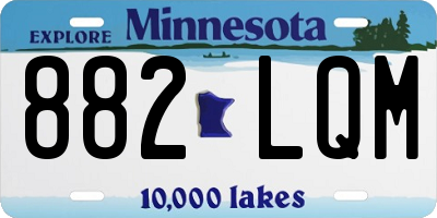MN license plate 882LQM
