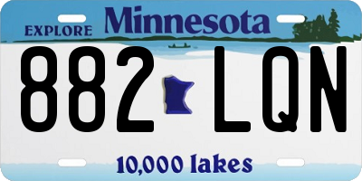 MN license plate 882LQN