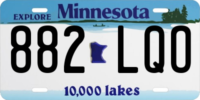 MN license plate 882LQO