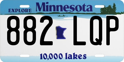 MN license plate 882LQP