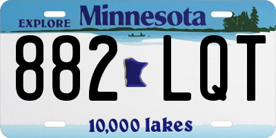 MN license plate 882LQT