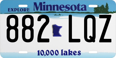 MN license plate 882LQZ