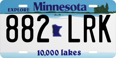 MN license plate 882LRK