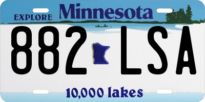MN license plate 882LSA