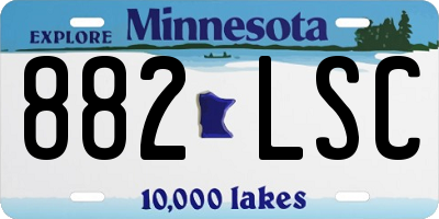 MN license plate 882LSC