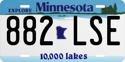 MN license plate 882LSE