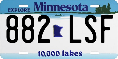 MN license plate 882LSF