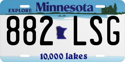 MN license plate 882LSG