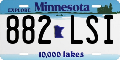 MN license plate 882LSI