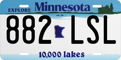 MN license plate 882LSL