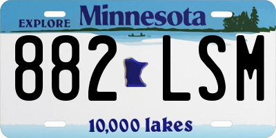 MN license plate 882LSM