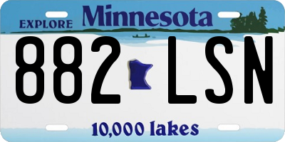 MN license plate 882LSN