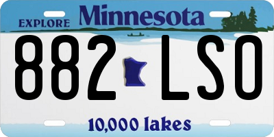 MN license plate 882LSO