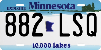 MN license plate 882LSQ