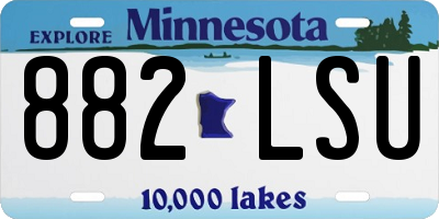 MN license plate 882LSU