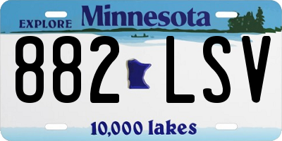 MN license plate 882LSV