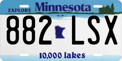 MN license plate 882LSX