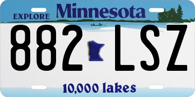 MN license plate 882LSZ