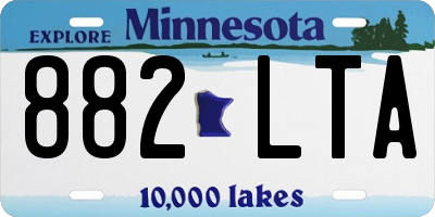 MN license plate 882LTA