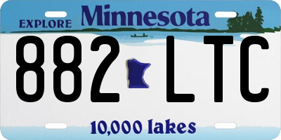 MN license plate 882LTC
