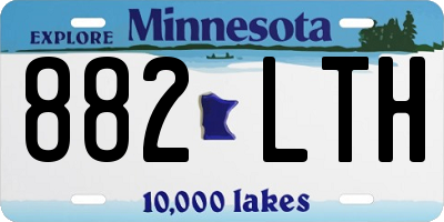 MN license plate 882LTH