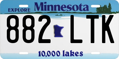 MN license plate 882LTK