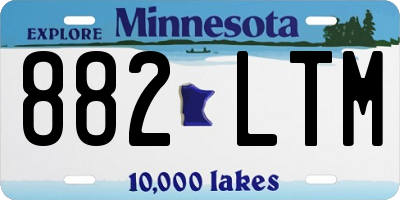 MN license plate 882LTM