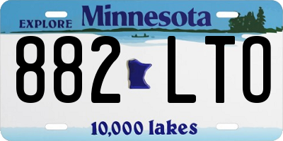 MN license plate 882LTO