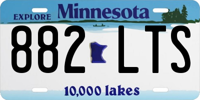 MN license plate 882LTS