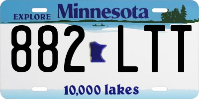 MN license plate 882LTT
