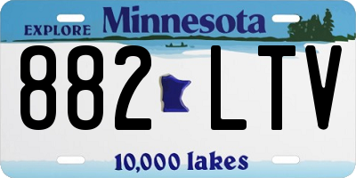 MN license plate 882LTV