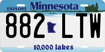 MN license plate 882LTW
