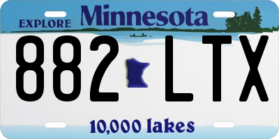 MN license plate 882LTX