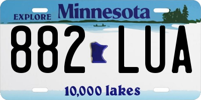 MN license plate 882LUA