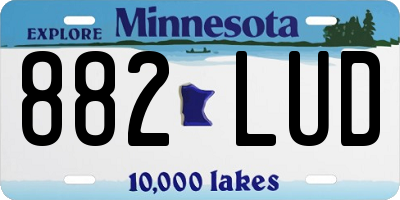 MN license plate 882LUD