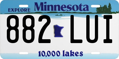 MN license plate 882LUI