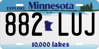 MN license plate 882LUJ