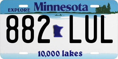 MN license plate 882LUL