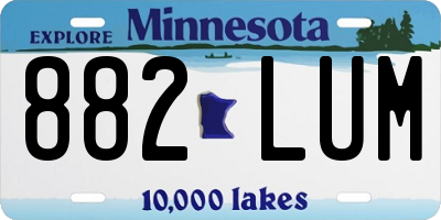 MN license plate 882LUM