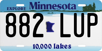 MN license plate 882LUP