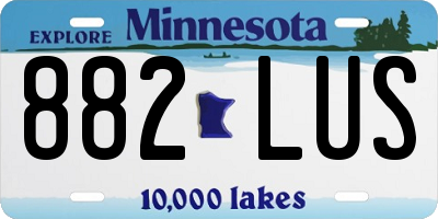 MN license plate 882LUS